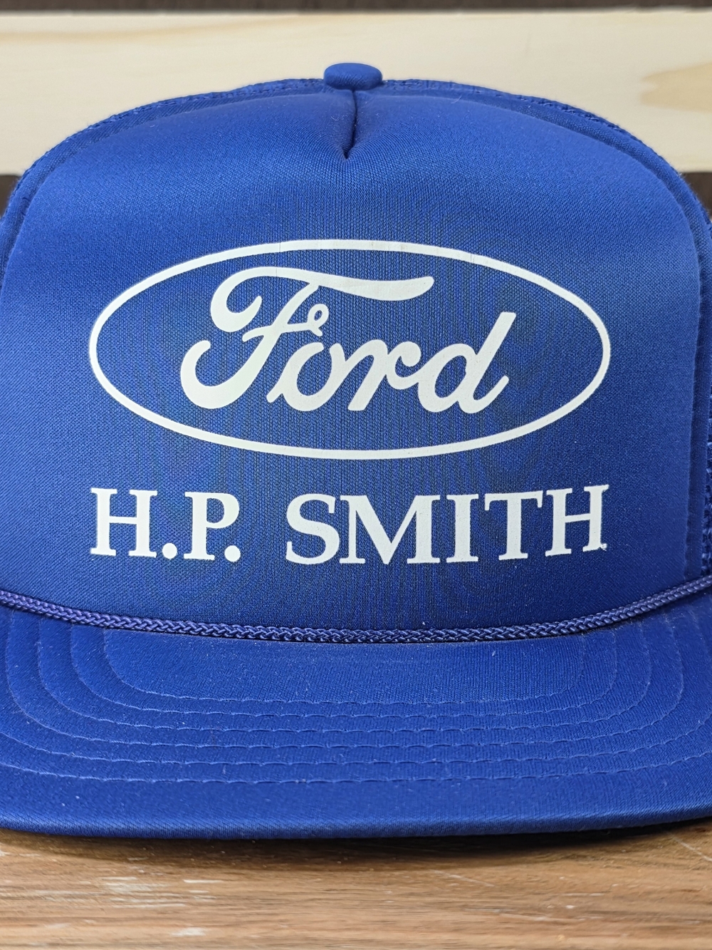 Vintage Ford Blue Trucker Cap with White Logo